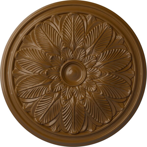 Ekena Millwork Bordeaux Ceiling Medallion (Fits Canopies up to 3 1/4"), 22 5/8"OD x 1 3/4"P, Smokey Topaz CM22BOSTF - main